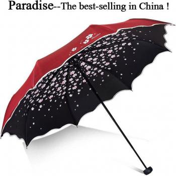 Parasol à fleurs pour femmes, obscurcissant, princesse arquée, Parapluie de mariage