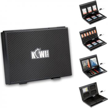 Étui de rangement pour cartes mémoire SD/CF/XQD avec 5 sections interchangeables