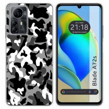 Funda Silicona para Zte Blade A72s Camuflaje Nieve