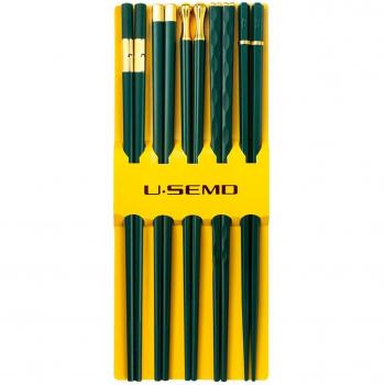Conjunto de palillos de aleación para sushi, 8 pares