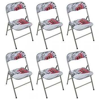 Set Di 6 Sedie Pieghevoli Londra Di Design