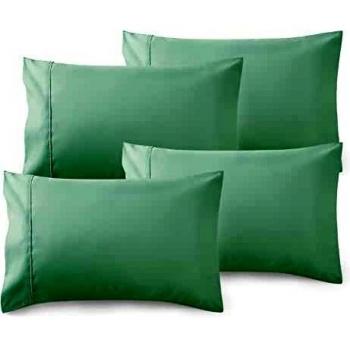 Lush Meadow Microfiber Pillowcases – Light Green, 4 Pack, Envelope Closure