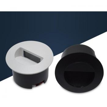LukLoy LED Treppenlicht rund, wasserdicht, für Außenanwendungen
