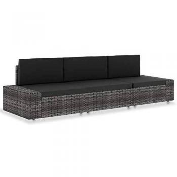 VidaXL Gray Shiny Modular Seating Suite