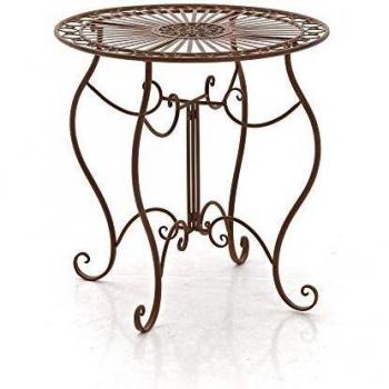 Tavolo rotondo Indra in ferro Ø 70 cm marrone antico