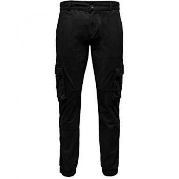 Only & Sons Cam Stage Black Cargo Pants
