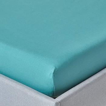 Teal Egyptian Cotton Extra Deep Fitted Sheet 200 Thread Count Double Size