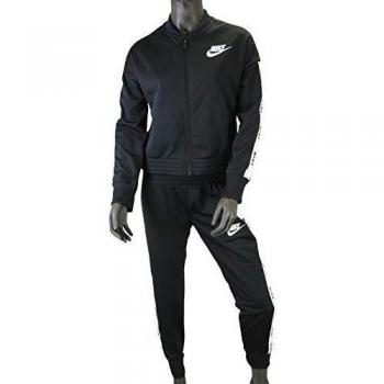 NIKE Chándal Tricot NSW para Niñas, Negro/Blanco/Negro
