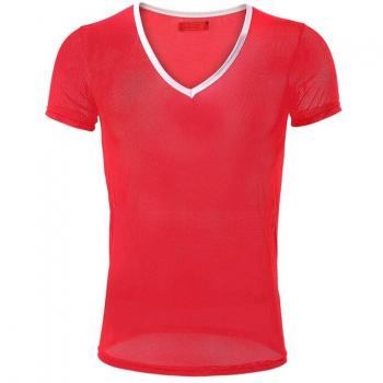 Camiseta interior de malla para hombres gays