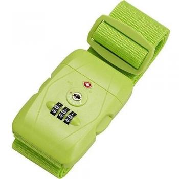 Polyester-Gepäckschutzband JSA – 180 cm, 3‑Ziffern‑TSA-Schloss, Hellgrün