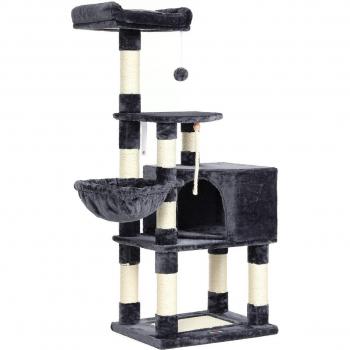 Plateforme d’escalade pour chat gris fumé – 138 cm