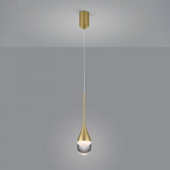 Illuminazione sospesa Helestra Deep LED, oro satinato