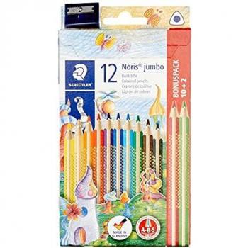 Lapiz Color Triangular Jumbo Noris Club 10+2 Colores