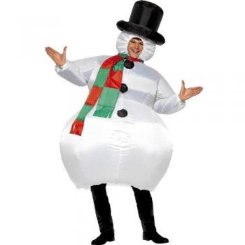 Masque de bonhomme de neige gonflable adulte