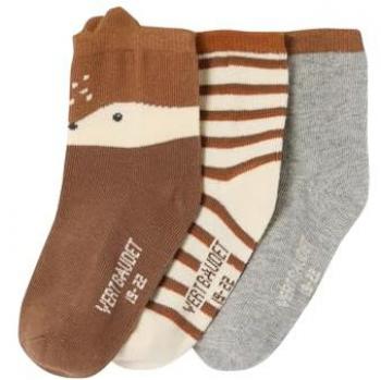Kiddo Fox Terracotta Sock Trio – UK Size 0/2 (Pack of Three)