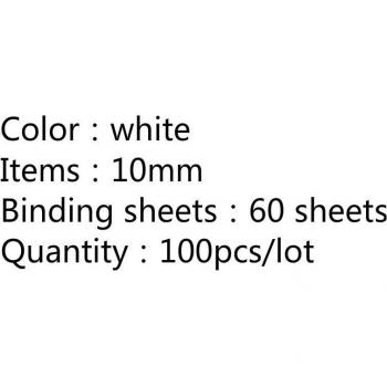 PVC-Bindemittel-Schürzen, 100 Stk – 21 Ringe, 6/8/10/12 mm, Papier‑Reifen