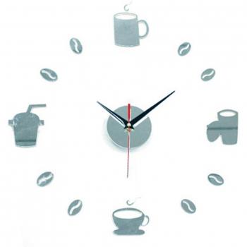 Decoración Moderna: Taza Café 3D + Reloj de Pared