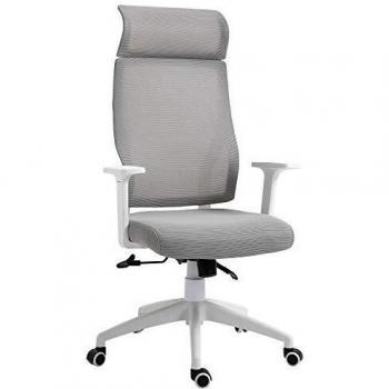 Vinsetto Silla Ergonómica de Oficina con Bloqueo de Posición Gris