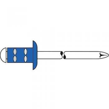 Rivet aveugle multiserrage acier tête semi-bombée 4x10mm (par 1000)