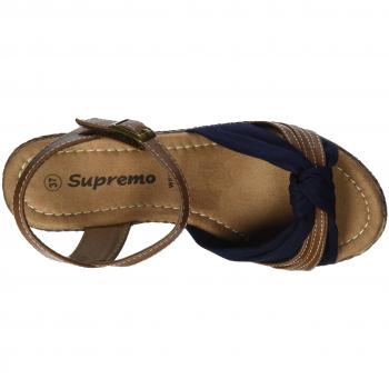 Supremo Damen 4822104 Plateausandalen, Braun (Camel-Navy), 42 EU