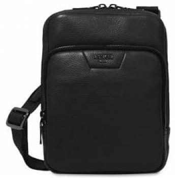 Black Female Grained Leather Messenger – One Size
