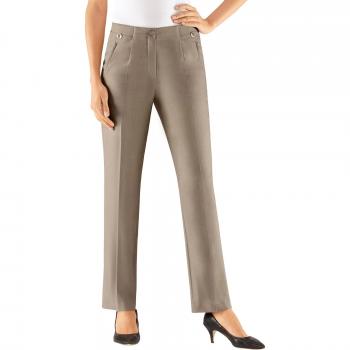 Bügelfaltenhose für Damen in Taupe