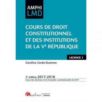 Cours de droit constitutionnel et institutions de la Ve République