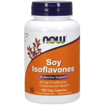 Isoflavonas de Soja NOW Foods, 60 mg, 120 Cápsulas