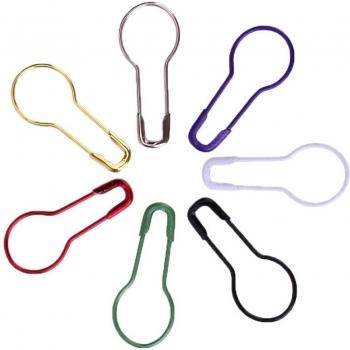 Mixkleurige breipinnen met veiligheidsclips – 100 stuks