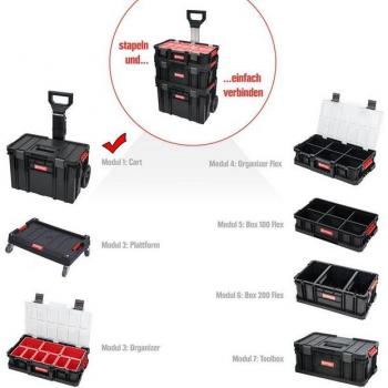Q‑Brick Werkzeugtrolley Kremer – 53 × 39 × 96 cm
