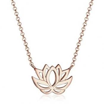Elli Kette mit Anhänger »mit Lotusblume Blüte Glücksbringer 925 Silber«