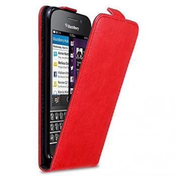 Housse en simili-cuir rouge pour Blackberry Q10 avec fermeture magnétique