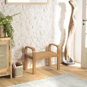 Taburete Mindi con Ratán Natural 1 Plaza