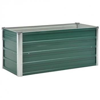 Macetero Industrial Verde en Acero Galvanizado 100x40x45 cm