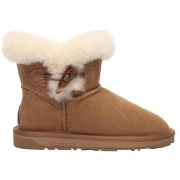 Botines de Ante Castaño para Mujer