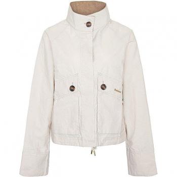 Barbour Crowdon Showerproof Jacke in Creme, Größe 44