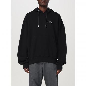 Felpa in cotone Off-White nera Taglia L