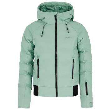 Giacca con cappuccio Protest Alysumi verde chiaro nero donna
