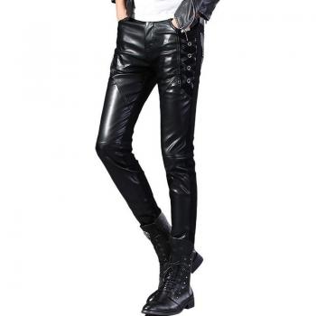 Gothic PU Leather Nightclub Pants