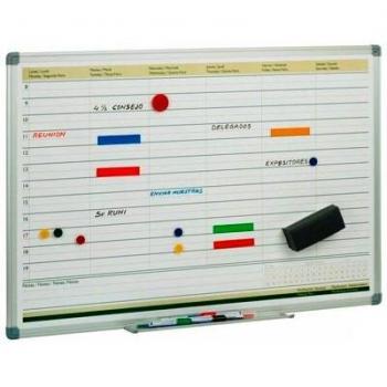 PIZARRA PARA PLANIFICACION SEMANAL METALICA. 60 X 90CM