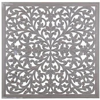 Decoración de Pared Gris 90 X 1 X 90 Cm DMF
