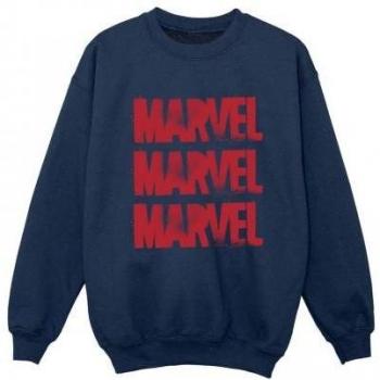 Marvel Boys Red Logo Sweatshirt 12-13 Black