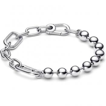 Pandora Joyería Pulsera de Eslabones Link y Cuentas Metálicas Pandora ME 592793C00
