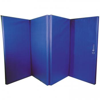 Double-Sided Foldable Gym Mat, 2.44x1.22m, 50mm, Blue
