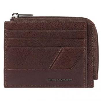 Piquadro Carl Brown Leather Credit Card Case