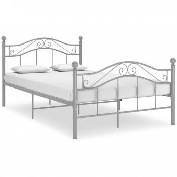Schlafbett Grau Metall 120x200 cm