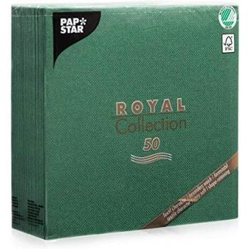 Servietten ROYAL Collection 1/4-Falz 40 cm x 40 cm dunkelgrün, Papstar (11606)
