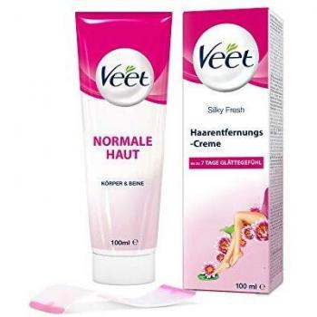 Veet Haarentfernungscreme Silk und Fresh normale Haut, 1 x 100 ml