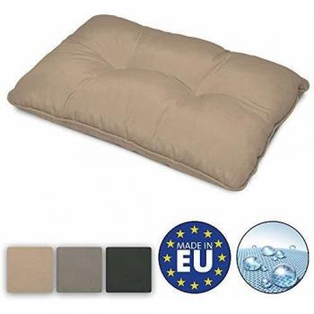 Beautissu Coussin Lounge Dossier Extérieur Résistant à l’Eau Nature 70x40x12 cm