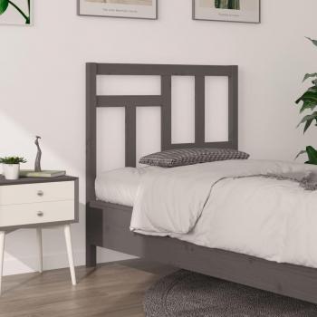 VidaXL Solid Wood Pine Grey 95.5x4x100 cm Bed Headboard